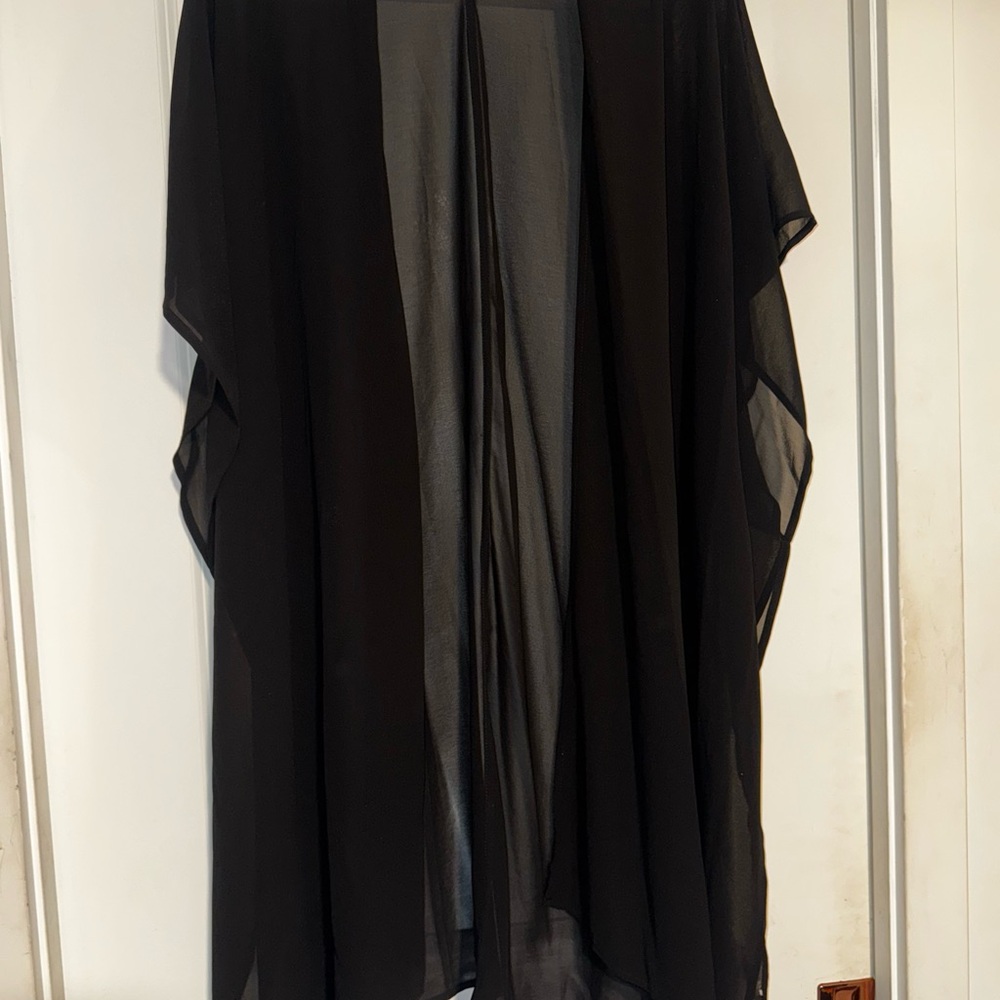 Mblm - Tess Holliday - Elegant Black Sheer Kimono